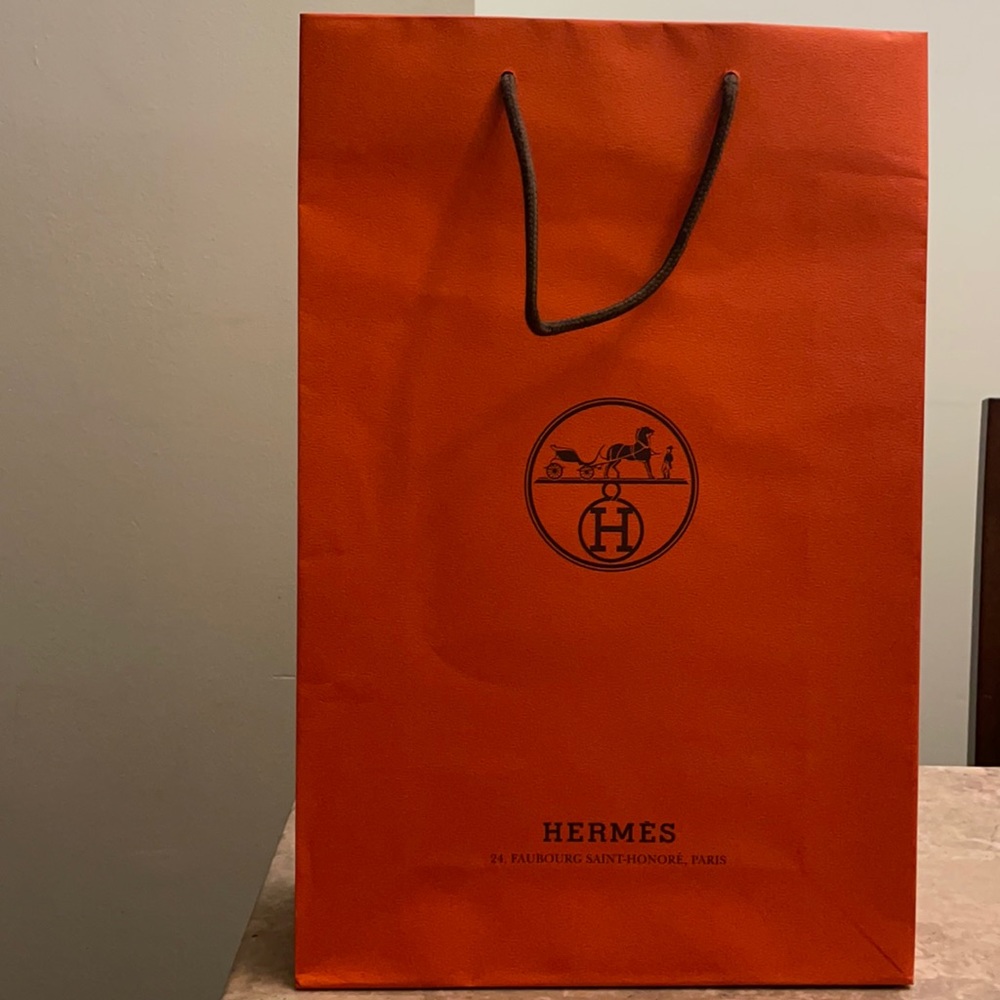 Hermès authentic tall shopping bag